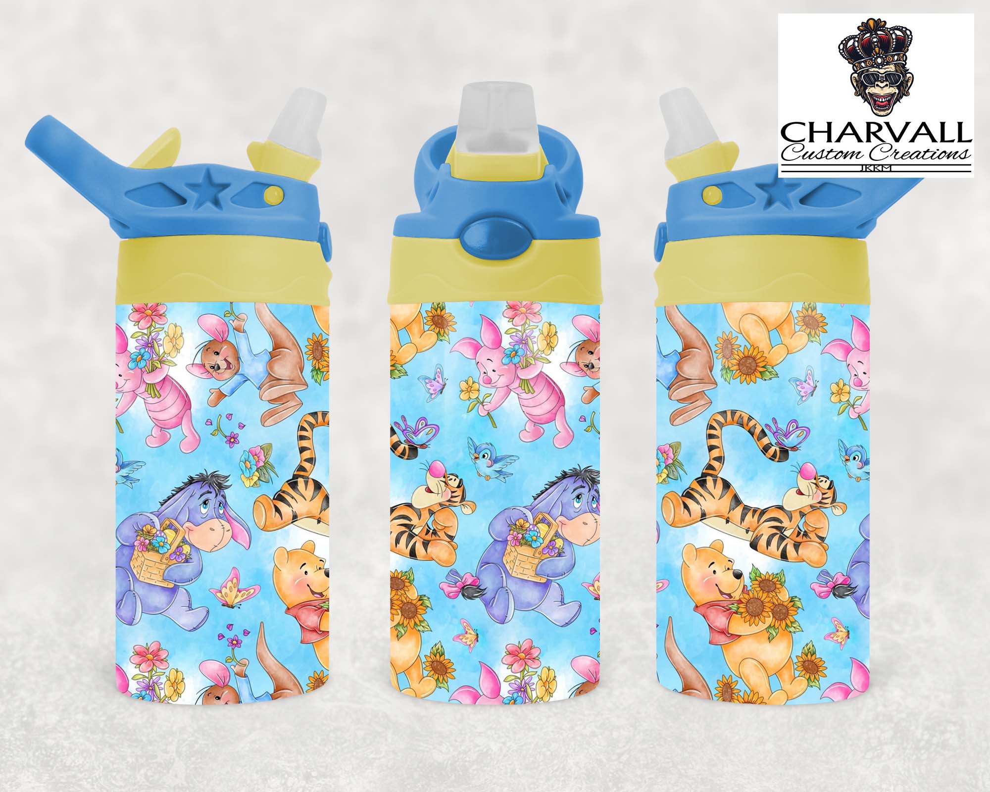 350ml Kids Flip Top Bottle - Pooh2