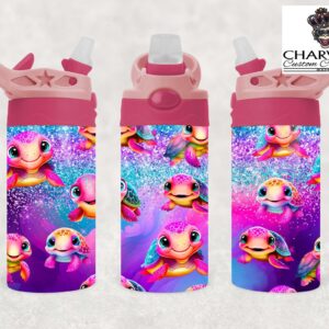 350ml Kids Flip Top Bottle – Turtle