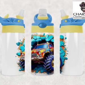 350ml Kids Flip Top Bottle – Truck 8