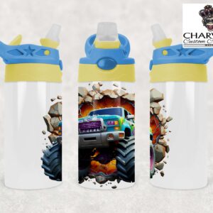 350ml Kids Flip Top Bottle – Truck 10